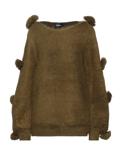 Shop Dsquared2 Woman Sweater Military Green Size S Mohair Wool, Polyamide, Virgin Wool