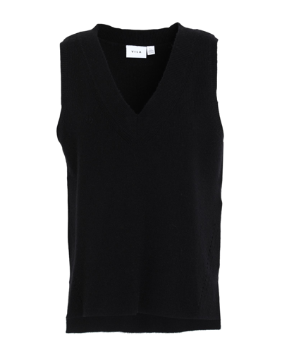 Shop Vila Woman Sweater Black Size L Viscose, Polyamide, Polyester