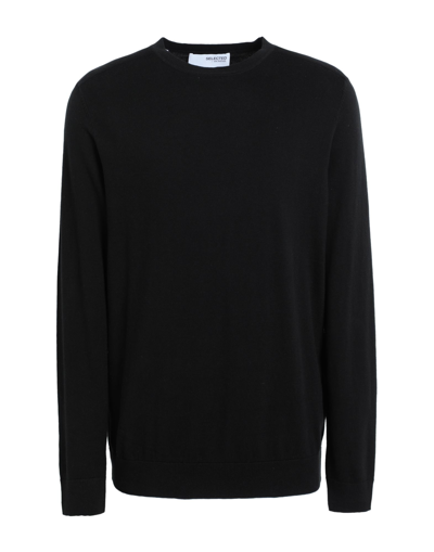 Shop Selected Homme Man Sweater Black Size Xxl Pima Cotton