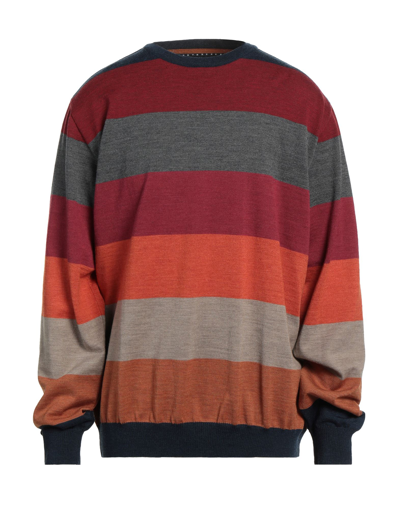 Shop Paul & Shark Man Sweater Brick Red Size S Virgin Wool