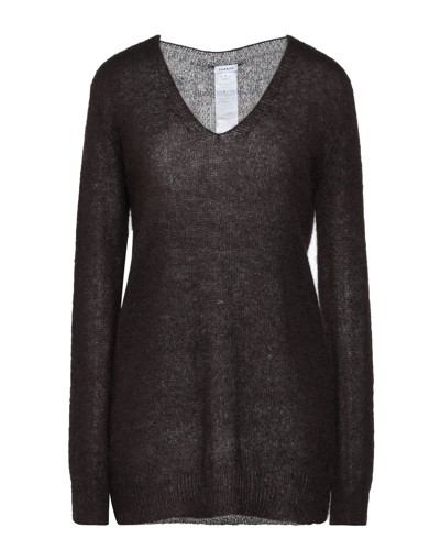 Shop P.a.r.o.s.h P. A.r. O.s. H. Woman Sweater Dark Brown Size Xs Mohair Wool, Polyamide, Wool