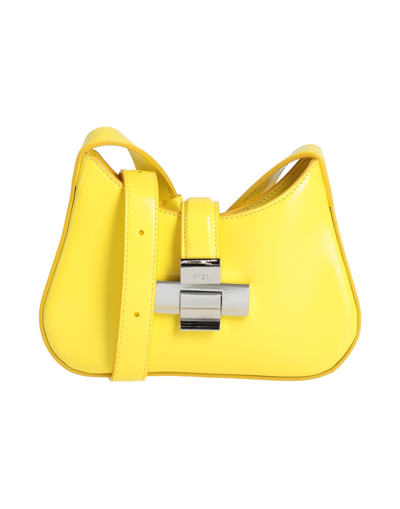 Shop Ndegree21 Woman Cross-body Bag Yellow Size - Soft Leather