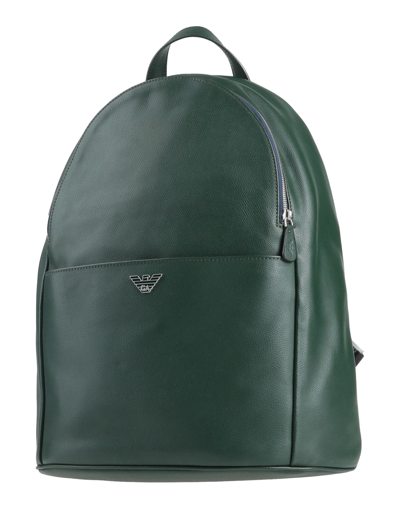 Shop Emporio Armani Backpacks In Dark Green