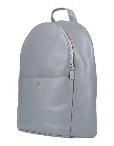 Shop Emporio Armani Backpacks In Light Grey