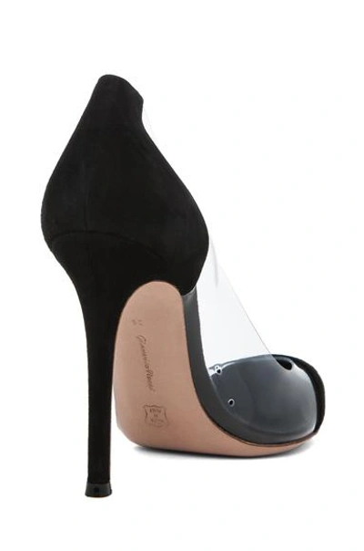 Shop Gianvito Rossi Suede & Plexy Pumps In Black