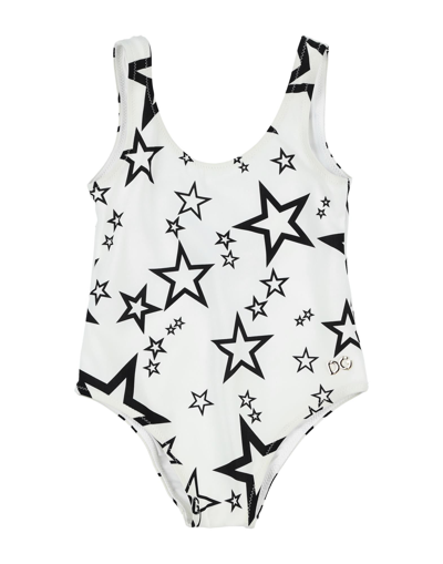 Shop Dolce & Gabbana One-piece Swimsuits In White