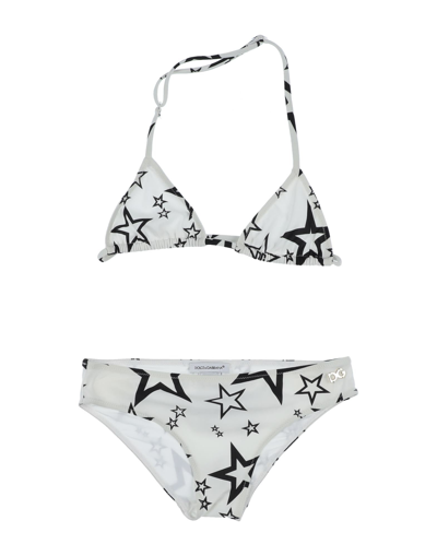 Shop Dolce & Gabbana Toddler Girl Bikini White Size 6 Polyamide, Elastane