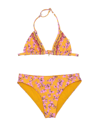 Shop Banana Moon Toddler Girl Bikini Apricot Size 6 Polyamide, Elastane In Orange