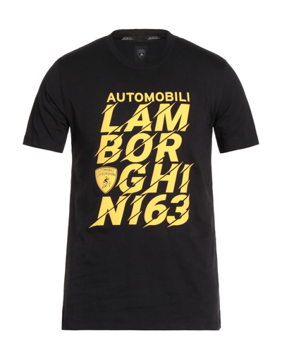 Shop Automobili Lamborghini Man T-shirt Black Size S Cotton, Elastane