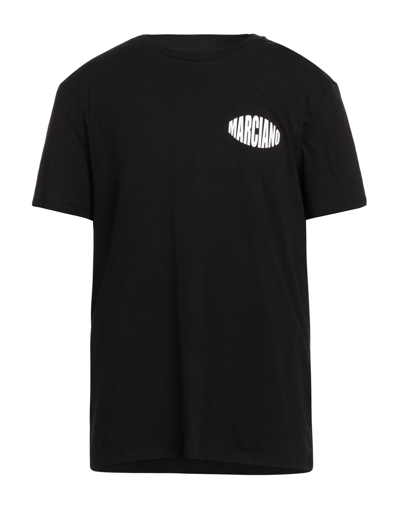 Shop Marciano Man T-shirt Black Size Xxl Cotton
