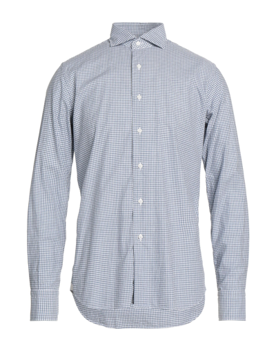 Shop Grigio Man Shirt Slate Blue Size 15 Cotton