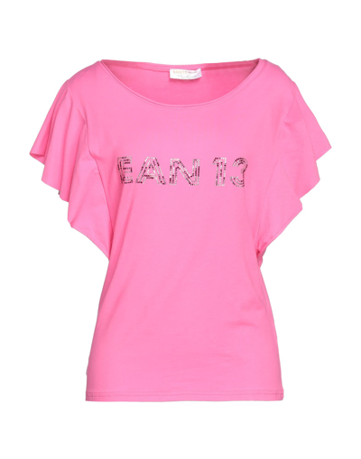 Shop Ean 13 Woman T-shirt Fuchsia Size 6 Cotton, Elastane In Pink