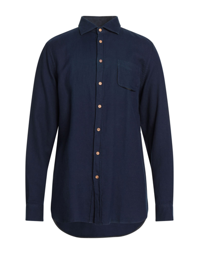 Shop Koike Man Shirt Midnight Blue Size 16 ½ Cotton