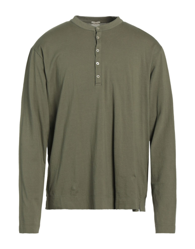 Massimo Alba T-shirts In Military Green