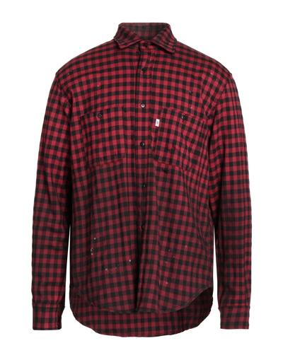 Shop 2w2m Man Shirt Red Size 40 Cotton, Polyester, Wool