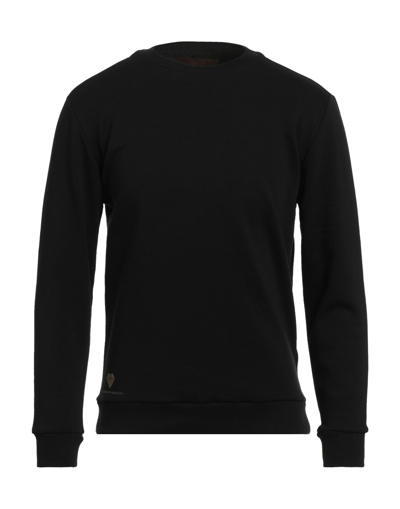 Shop Laboratori Italiani Man Sweatshirt Black Size S Cotton, Polyester, Elastane