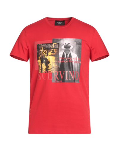 Shop Ermanno Scervino Man T-shirt Red Size S Cotton, Elastane