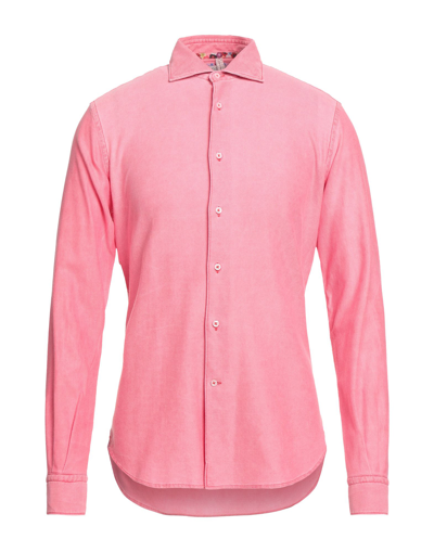 Shop Orian Shirts In Salmon Pink