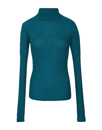 Shop 8 By Yoox Rib Jersey Second-skin Top Woman T-shirt Deep Jade Size Xl Lyocell In Green