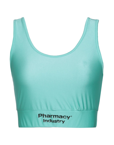 Shop Pharmacy Industry Woman Top Turquoise Size Xs Polyamide, Elastane In Blue