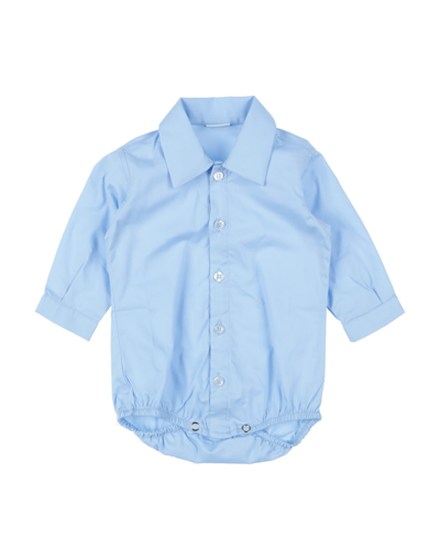 Shop Manuell & Frank Newborn Boy Shirt Sky Blue Size 0 Cotton, Elastane