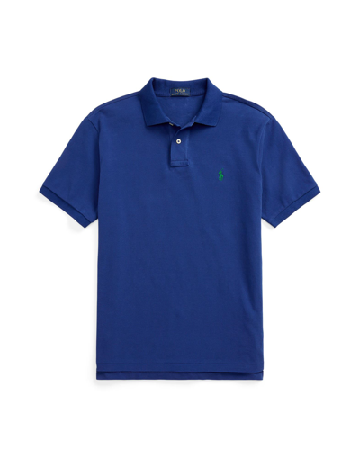 Shop Polo Ralph Lauren Custom Slim Fit Mesh Polo Shirt Man Polo Shirt Midnight Blue Size L Cotton