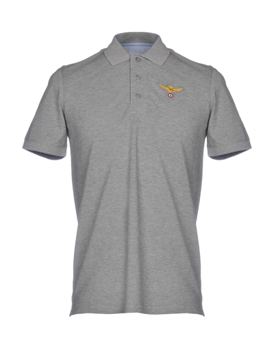 Shop Aeronautica Militare Polo Shirts In Grey