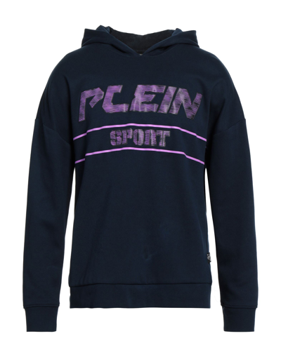 Shop Plein Sport Man Sweatshirt Midnight Blue Size M Cotton, Polyester