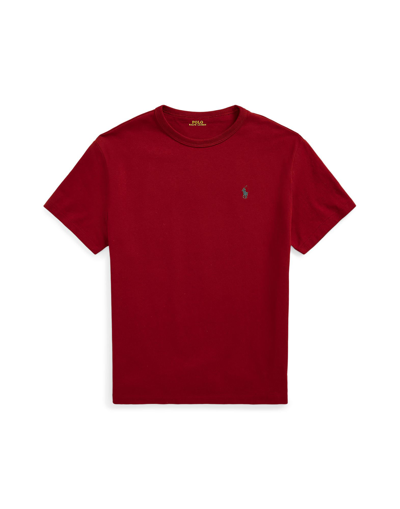 Shop Polo Ralph Lauren Classic Fit Jersey T-shirt Man T-shirt Burgundy Size L Cotton In Red