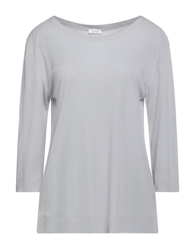 Shop Rossopuro Woman T-shirt Dove Grey Size L Viscose