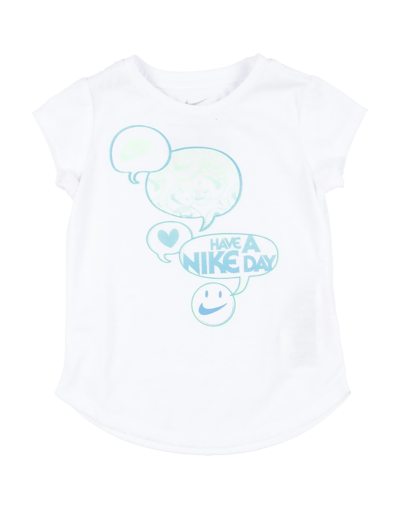 Shop Nike Recycled Poly Tee Toddler Girl T-shirt White Size 7 Recycled Polyester
