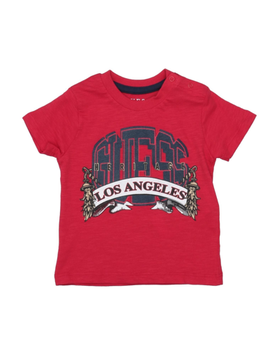 Shop Guess Newborn Boy T-shirt Red Size 3 Cotton