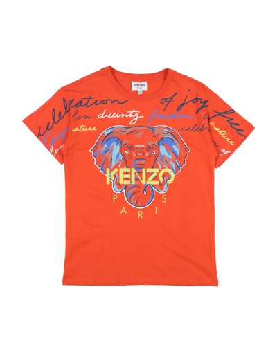 Shop Kenzo T-shirts In Orange