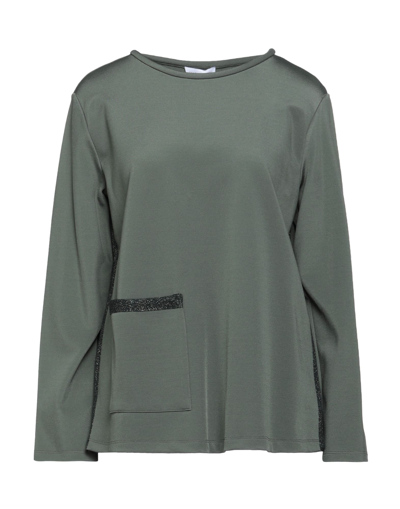 Shop Diana Gallesi Woman T-shirt Military Green Size 6 Polyamide, Polyester, Viscose, Elastane