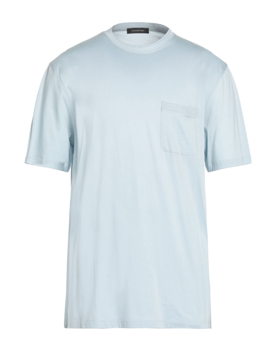 Shop Ermenegildo Zegna T-shirts In Sky Blue