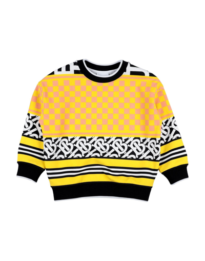 Shop Burberry Sweatshirts In Yellow