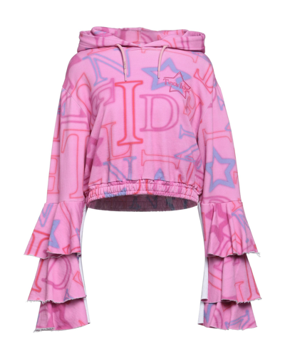 Shop Teen Idol Woman Sweatshirt Fuchsia Size S Cotton In Pink