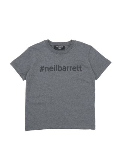 Shop Neil Barrett Toddler Boy T-shirt Lead Size 4 Viscose In Grey