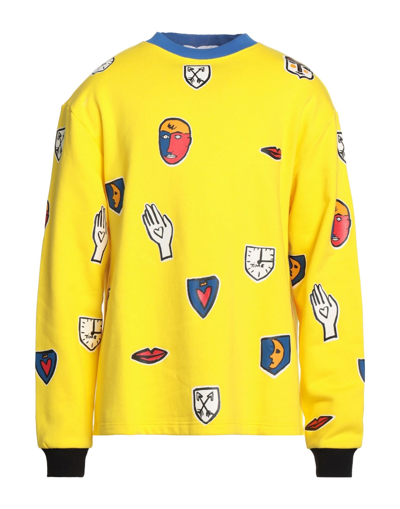Shop Castelbajac Man Sweatshirt Yellow Size L Cotton