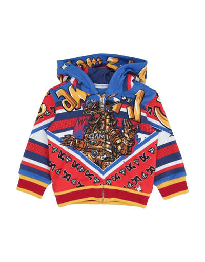 Shop Dolce & Gabbana Newborn Boy Sweatshirt Red Size 3 Cotton, Elastane