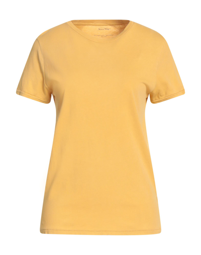Shop American Vintage Woman T-shirt Ocher Size L Organic Cotton In Yellow