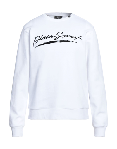 Shop Plein Sport Man Sweatshirt White Size Xl Cotton, Polyester
