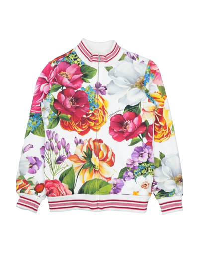 Shop Dolce & Gabbana Toddler Girl Sweatshirt White Size 4 Cotton, Viscose, Polyester, Elastane