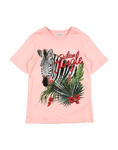 Shop Dolce & Gabbana T-shirts In Salmon Pink
