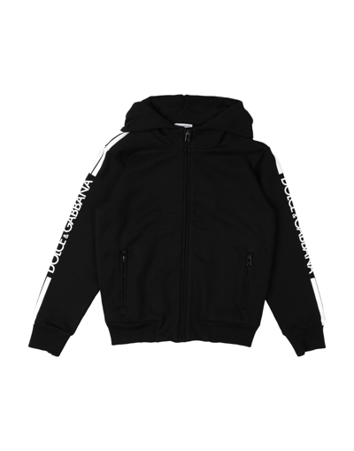 Shop Dolce & Gabbana Toddler Boy Sweatshirt Black Size 6 Cotton, Elastane