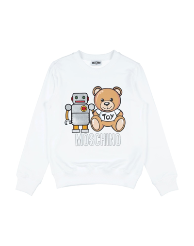 Shop Moschino Teen Sweatshirts In White