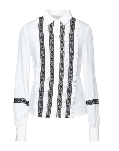 Shop Anna Molinari Woman Shirt White Size 6 Acetate, Silk