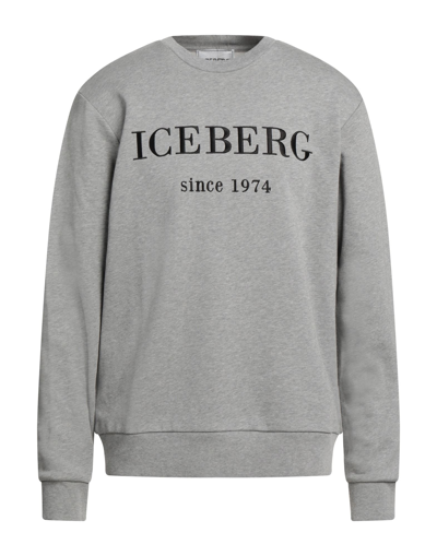 Shop Iceberg Man Sweatshirt Grey Size L Cotton