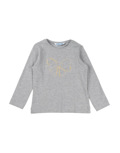 Shop Mayoral Toddler Girl T-shirt Grey Size 4 Cotton, Viscose, Elastane