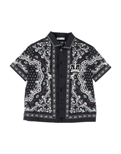 Shop Dolce & Gabbana Toddler Boy Shirt Black Size 7 Cotton